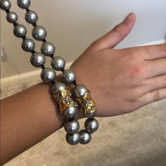 Alexis Bittar Faux Pearl and Cristal Necklace - Picture 2 of 3